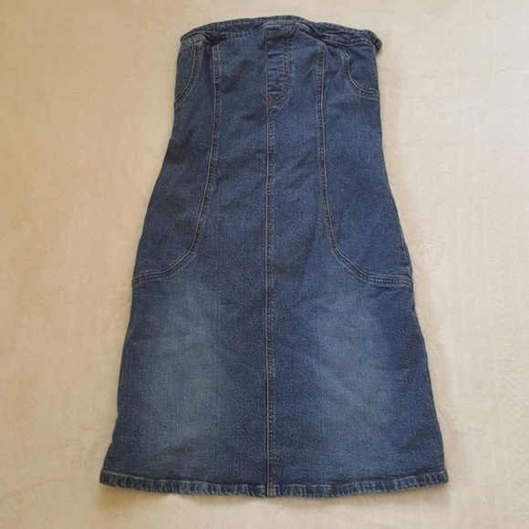 rave Dresses & Skirts - 4 for $25 Rave strapless stretchy denim jean dress